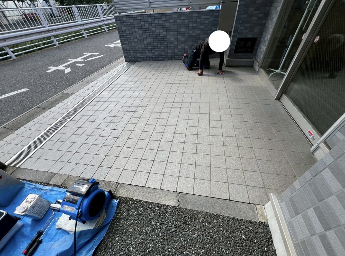 防滑施工 施工中beforeの写真